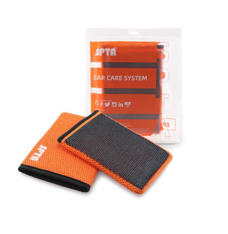 SPTA قفاز تنظيف الطين من SPTA، قطعة واحدة، قفاز غسيل بطين ناعم، قفاز ممحاة الطين لتنظيف السيارات، قفاز تنظيف الطين للسيارات يزيل الأوساخ بسرعة من الطلاء والزجاج والعجلات والمزيد - CHMLG01 - Image 1